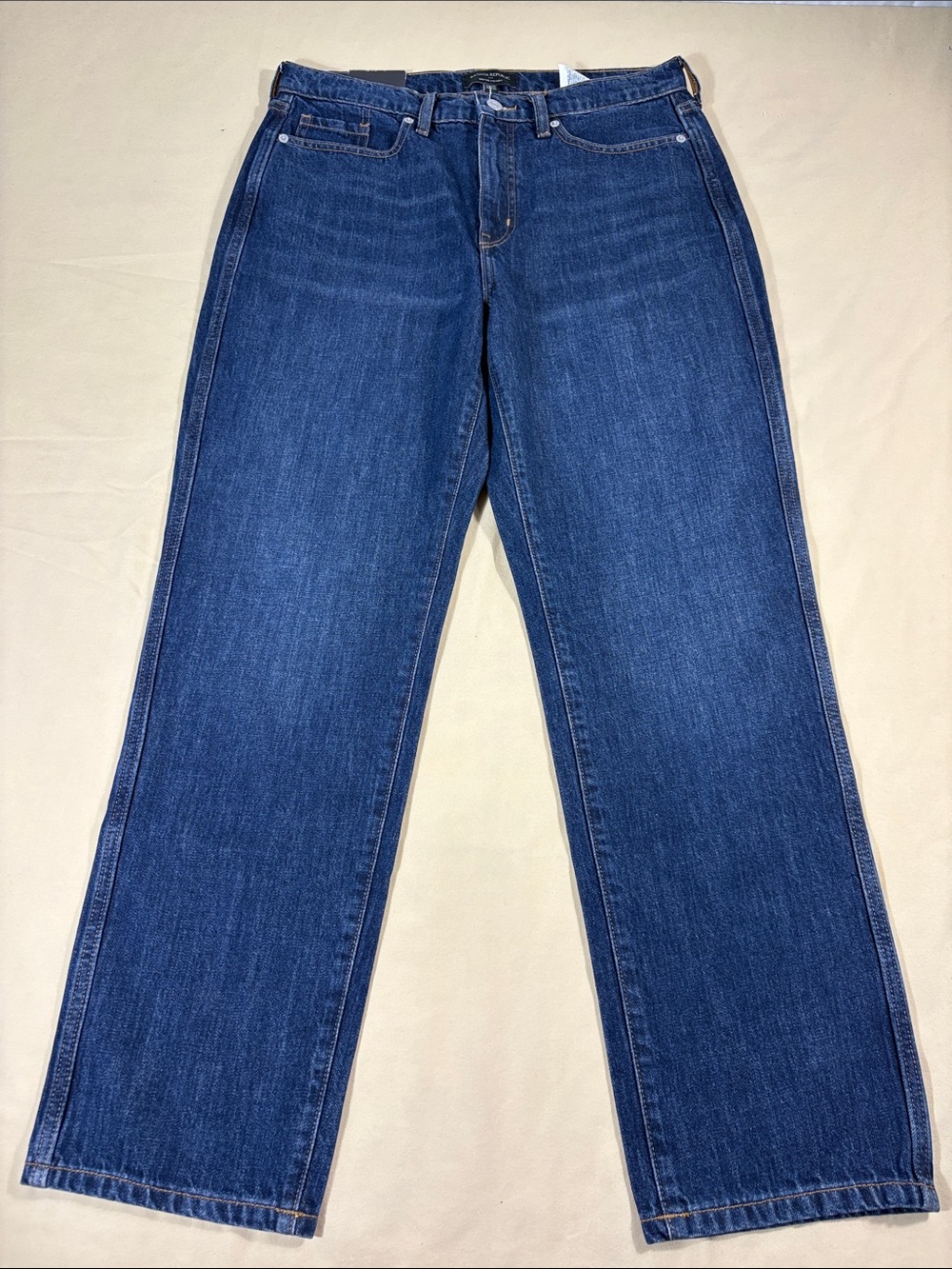 NWT Banana Republic High Rise Straight Leg Jeans Size 30/10 Blue Denim
